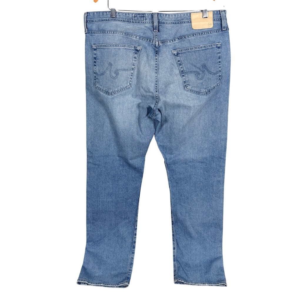 AG Adriano Goldschmied Everett Slim Straight Jeans Mens 38x32 Blue Medium Wash - Picture 2 of 7